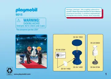 Manuales de instrucciones Playmobil 9015 - NHL™ Stanley Cup™ presentation set (1)