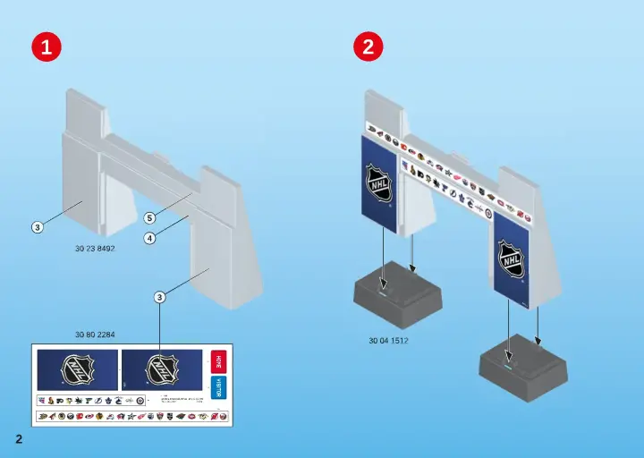 Bouwplannen Playmobil 9016 - NHL™ scorebord met scheidsrechters (2)