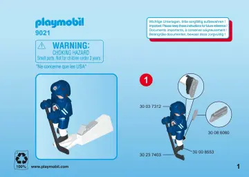 Manuales de instrucciones Playmobil 9021 - NHL Jugador Winnipeg Jets (1)