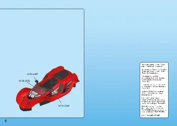 Notices de montage Playmobil 9090 - Voiture de course rouge radiocommandée (5)