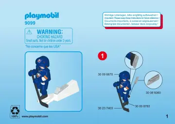 Manual de instruções Playmobil 9099 - NHL™ New York Islanders™ Player (1)