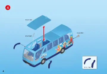 Istruzioni di montaggio Playmobil 9117 - PLAYMOBIL-FunPark Bus navetta (4)