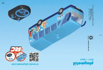 Manuales de instrucciones Playmobil 9117 - PLAYMOBIL-FunPark Autobús Escolar (12)