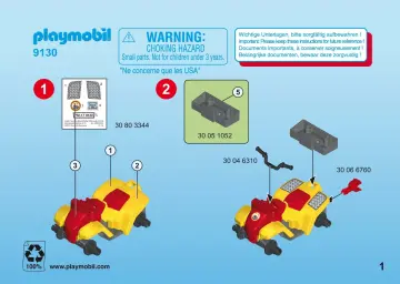 Manual de instruções Playmobil 9130 - Quad de Resgate de Montanha (1)