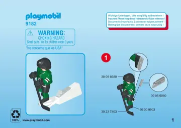 Bygganvisningar Playmobil 9182 - NHL™ Dallas Stars™ Player (1)