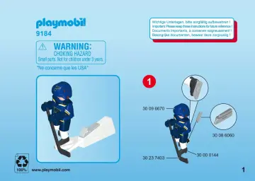 Bauanleitungen Playmobil 9184 - NHL™ St. Louis Blues™ Player (1)