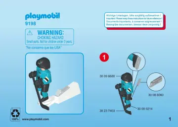 Bouwplannen Playmobil 9198 - NHL™ San Jose Sharks™ Player (1)