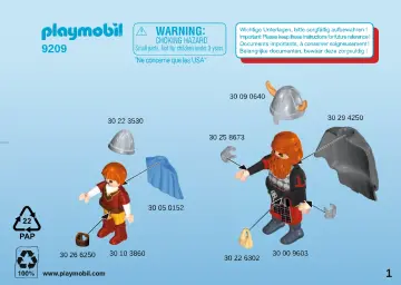 Manual de instruções Playmobil 9209 - Vikings com escudo (1)