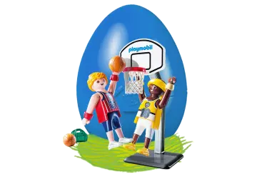 Playmobil 9210 - Joueurs de Basket-ball avec panier