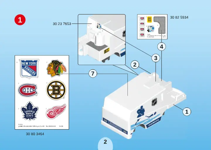Manuales de instrucciones Playmobil 9213 - NHL™ Zamboni® Machine (2)