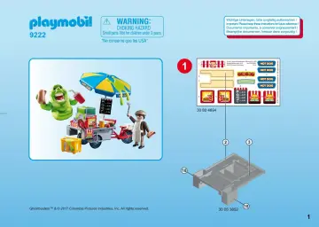 Istruzioni di montaggio Playmobil 9222 - Slimer e il Carretto degli hot dog (1)