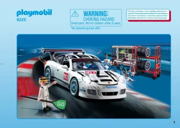 Bygganvisningar Playmobil 9225 - Porsche 911 GT3 Cup (1)