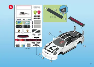 Bygganvisningar Playmobil 9225 - Porsche 911 GT3 Cup (7)