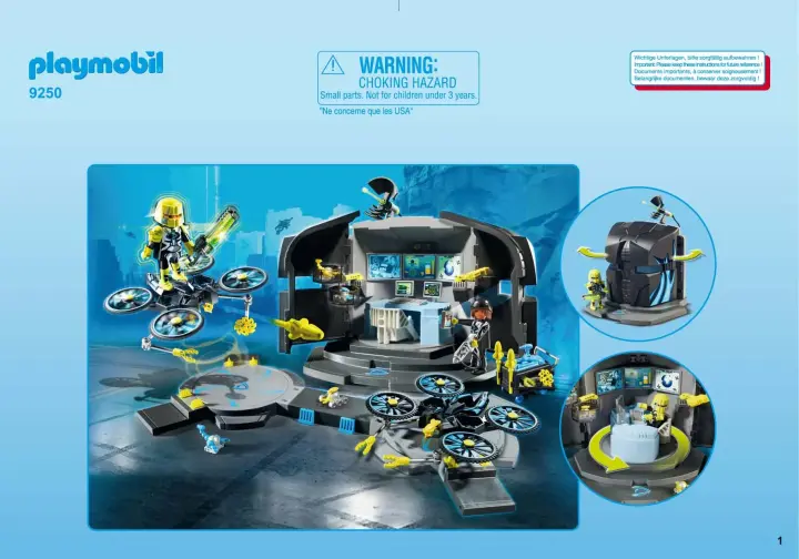 Οδηγίες συναρμολόγησης Playmobil 9250 - Αρχηγείο του Dr. Drone (1)