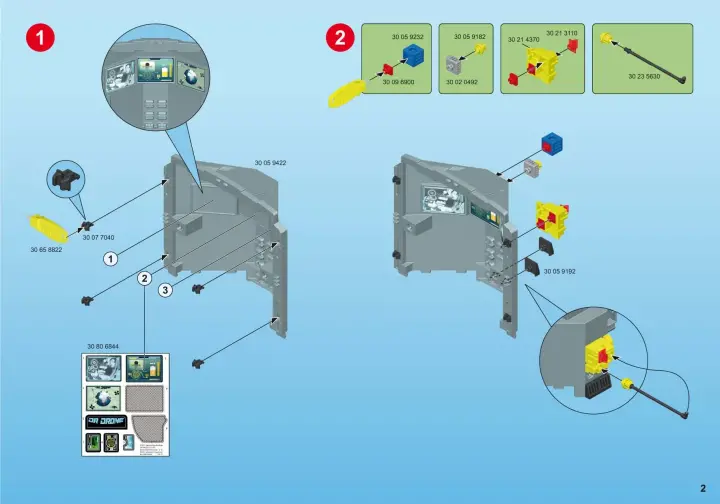 Οδηγίες συναρμολόγησης Playmobil 9250 - Αρχηγείο του Dr. Drone (2)