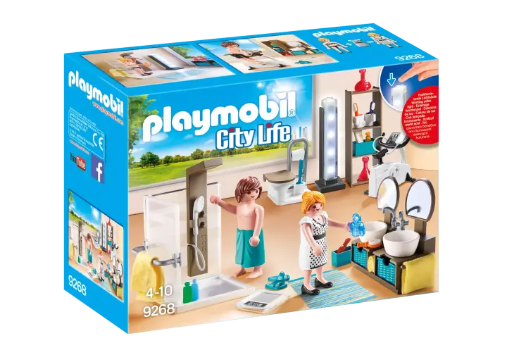 Playmobil 9268 - Salle de bain avec douche à l'italienne - BOX