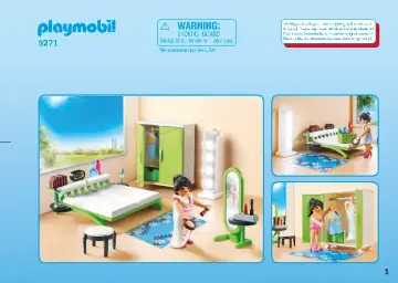 Bouwplannen Playmobil 9271 - Slaapkamer met make-up tafel (1)