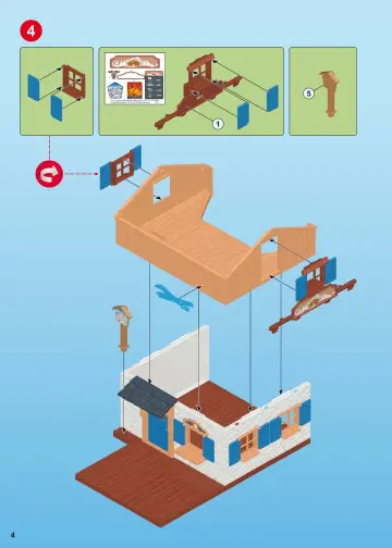 Building instructions Playmobil 9280 - Ski Lodge (4)