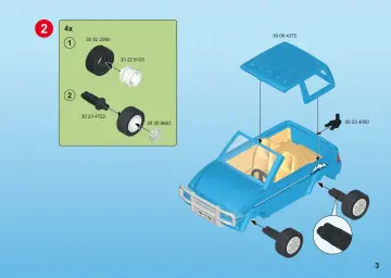 Bouwplannen Playmobil 9281 - 4x4 met dakkoffer (3)