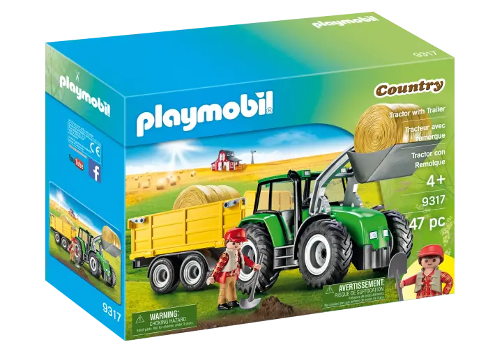 Playmobil 9317 - Τρακτέρ με ρυμουλκούμενη καρότσα - BOX
