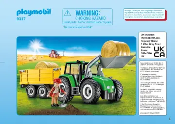 Οδηγίες συναρμολόγησης Playmobil 9317 - Τρακτέρ με ρυμουλκούμενη καρότσα (1)