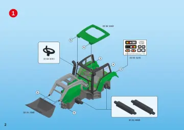 Οδηγίες συναρμολόγησης Playmobil 9317 - Τρακτέρ με ρυμουλκούμενη καρότσα (2)