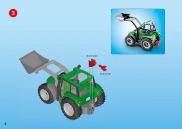 Οδηγίες συναρμολόγησης Playmobil 9317 - Τρακτέρ με ρυμουλκούμενη καρότσα (4)