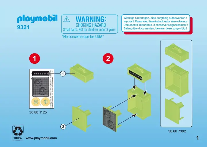 Bauanleitungen Playmobil 9321 - Musikunterricht (1)
