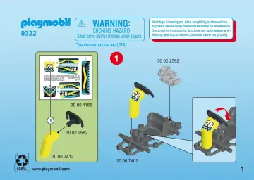 Manuales de instrucciones Playmobil 9322 - Go-Kart Racer Carry Case (1)