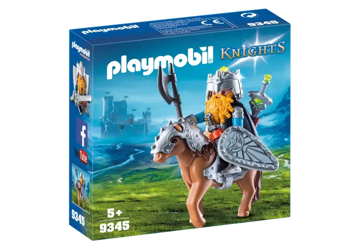 Playmobil 9345 - Törp és páncélos póni - BOX