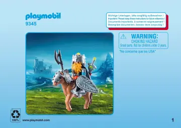 Instrukcje obsługi Playmobil 9345 - Krasnolud z wojowniczym kucykiem (1)