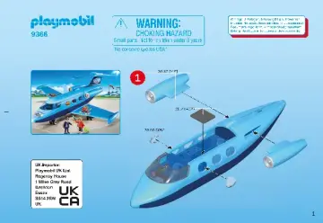 Bouwplannen Playmobil 9366 - PLAYMOBIL-FunPark Vliegtuig met Rico (1)