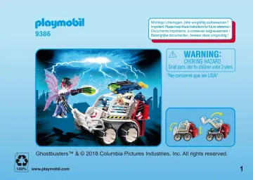 Οδηγίες συναρμολόγησης Playmobil 9386 - Δρ. Σπένγκλερ με όχημα-κλουβί (1)