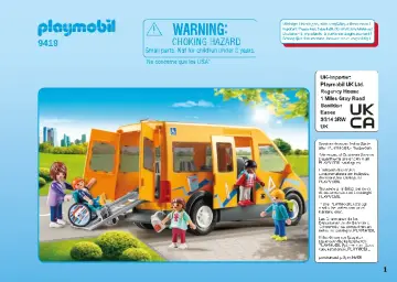 Οδηγίες συναρμολόγησης Playmobil 9419 - Σχολικό λεωφορείο (1)