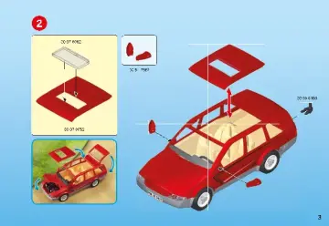 Bauanleitungen Playmobil 9421 - Familien-PKW (3)