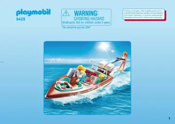 Notices de montage Playmobil 9428 - Vacanciers avec vedette et moteur submersible (1)