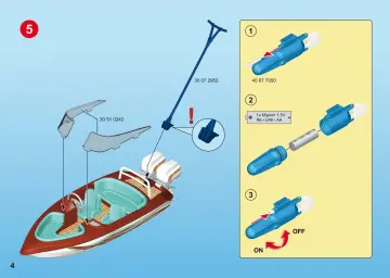 Bauanleitungen Playmobil 9428 - Motorboot mit Unterwassermotor (4)