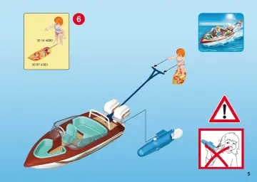 Notices de montage Playmobil 9428 - Vacanciers avec vedette et moteur submersible (5)