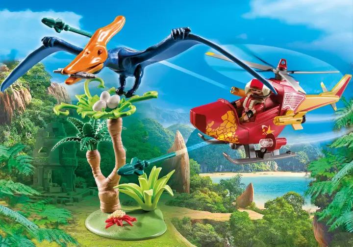 Playmobil 9430 - Helicóptero com Plesiosaurio