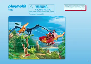 Manual de instruções Playmobil 9430 - Helicóptero com Plesiosaurio (1)