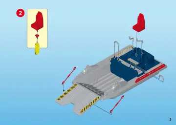 Bauanleitungen Playmobil 9433 - Propellerboot mit Dinokäfig (3)