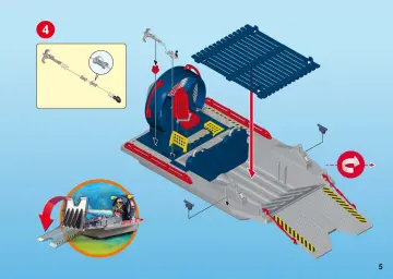 Notices de montage Playmobil 9433 - Bateau avec cage et deinonychus (5)