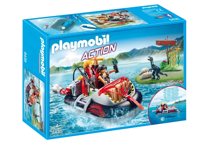 Playmobil 9435 - Hovercraft Dino com motor subaquático - BOX