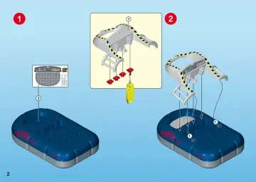 Manual de instruções Playmobil 9435 - Hovercraft Dino com motor subaquático (2)