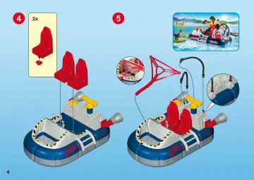 Manual de instruções Playmobil 9435 - Hovercraft Dino com motor subaquático (4)