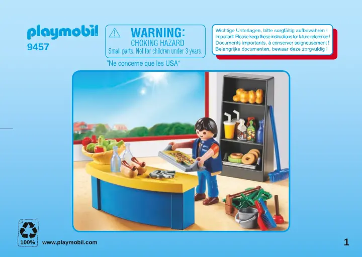 Bygganvisningar Playmobil 9457 - Vaktmästare med bås (1)
