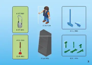 Bygganvisningar Playmobil 9457 - Vaktmästare med bås (3)