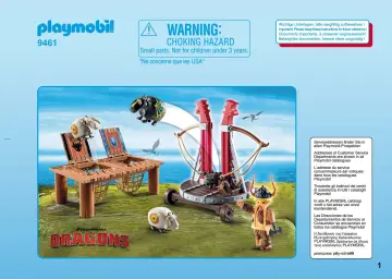 Bouwplannen Playmobil 9461 - Dragon Racing: Rochel met schapenslingeraar (1)