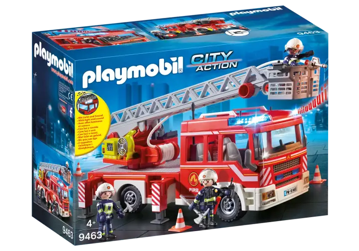 Playmobil 9463 - Autoscala dei Vigili del Fuoco - BOX