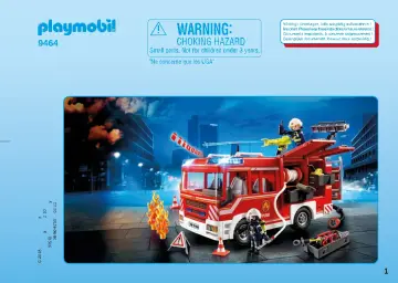 Bouwplannen Playmobil 9464 - Brandweer pompwagen (1)